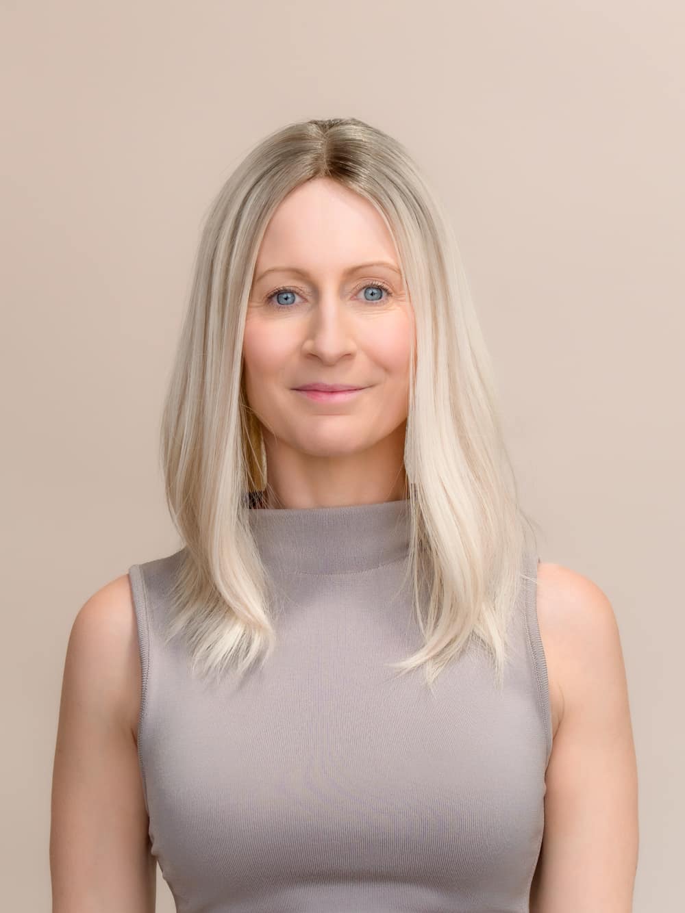 DNZ03134v2 Minx 16" | Blonde Human Hair Lace Topper - Image 1