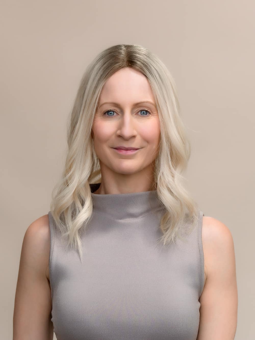 DNZ03309v2 Dia 16" | Blonde Human Hair Lace Topper - Image 1