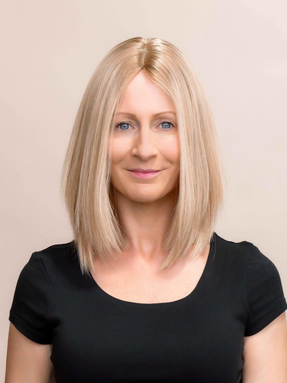 DNZ03818 Blake 12" | Blonde Human Hair Silk Topper - Image 1