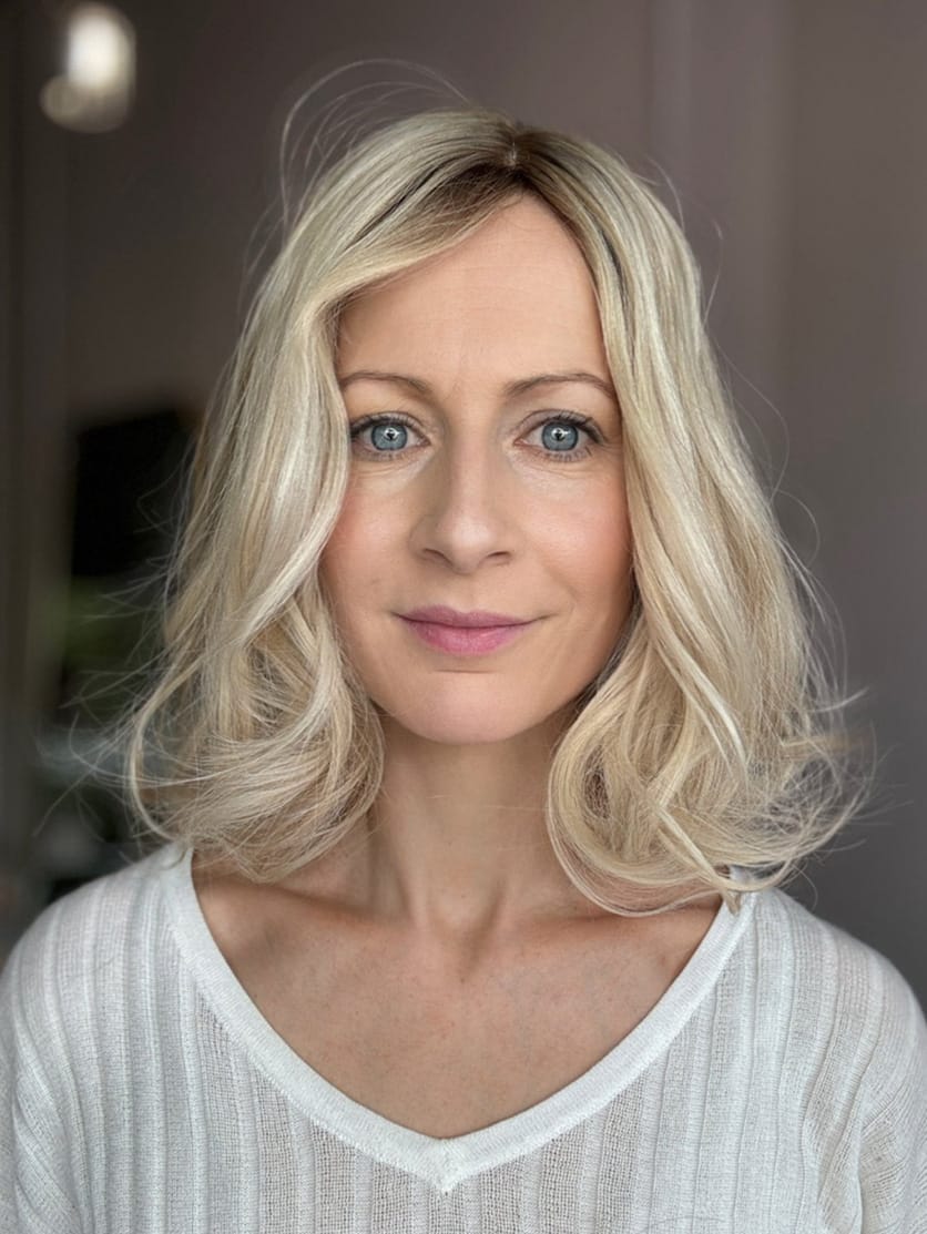 Minx-silk-topper-12-5 Minx 12" | Blonde Human Hair Silk Topper - Image 1