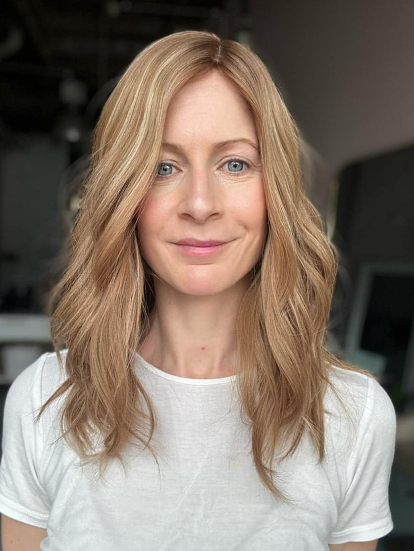 Calypso-silk-topper-16-4 Calypso 16" | Blonde Human Hair Silk Topper - Image 1